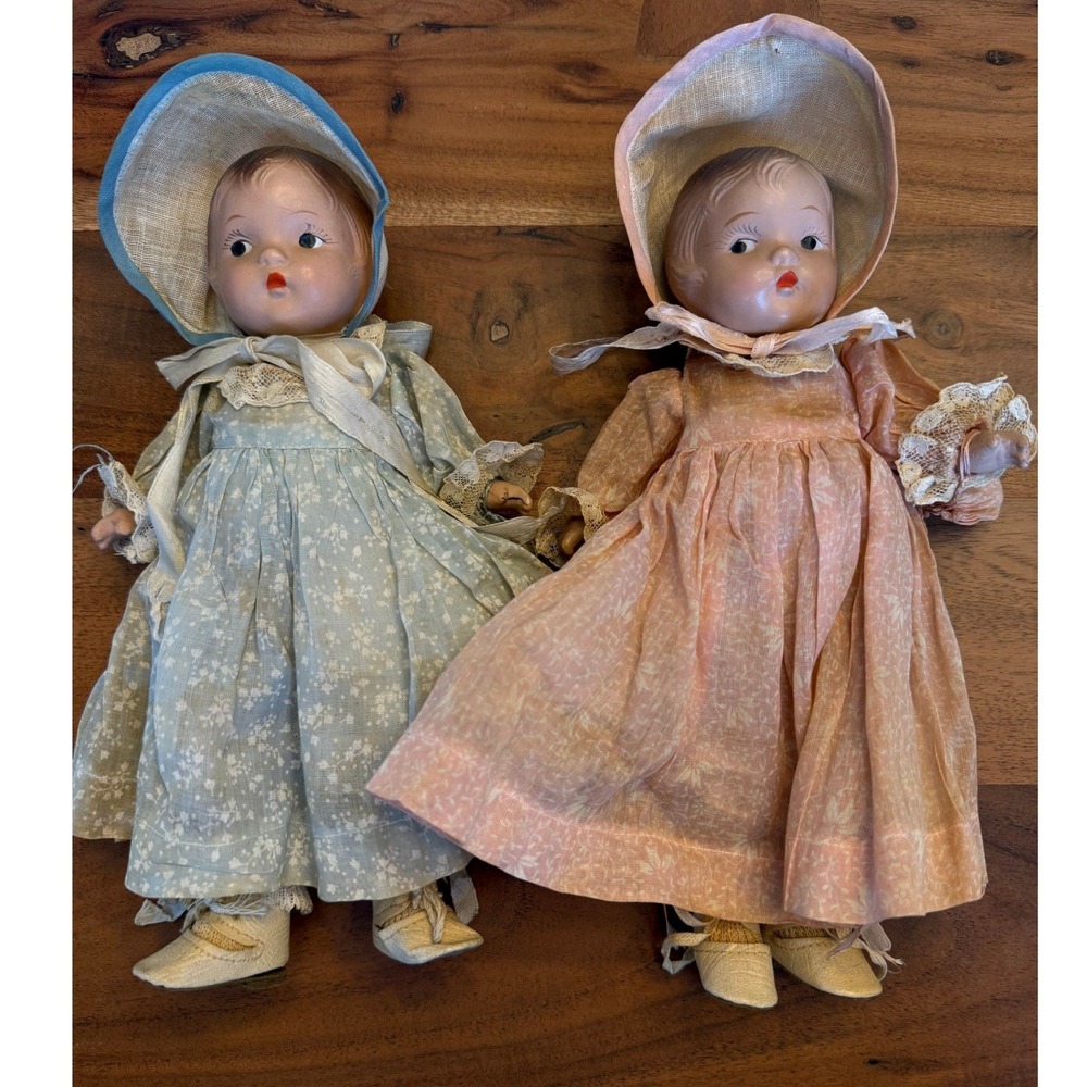 Vintage Composition 1930's Effanbee baby toddler patsy twin dolls